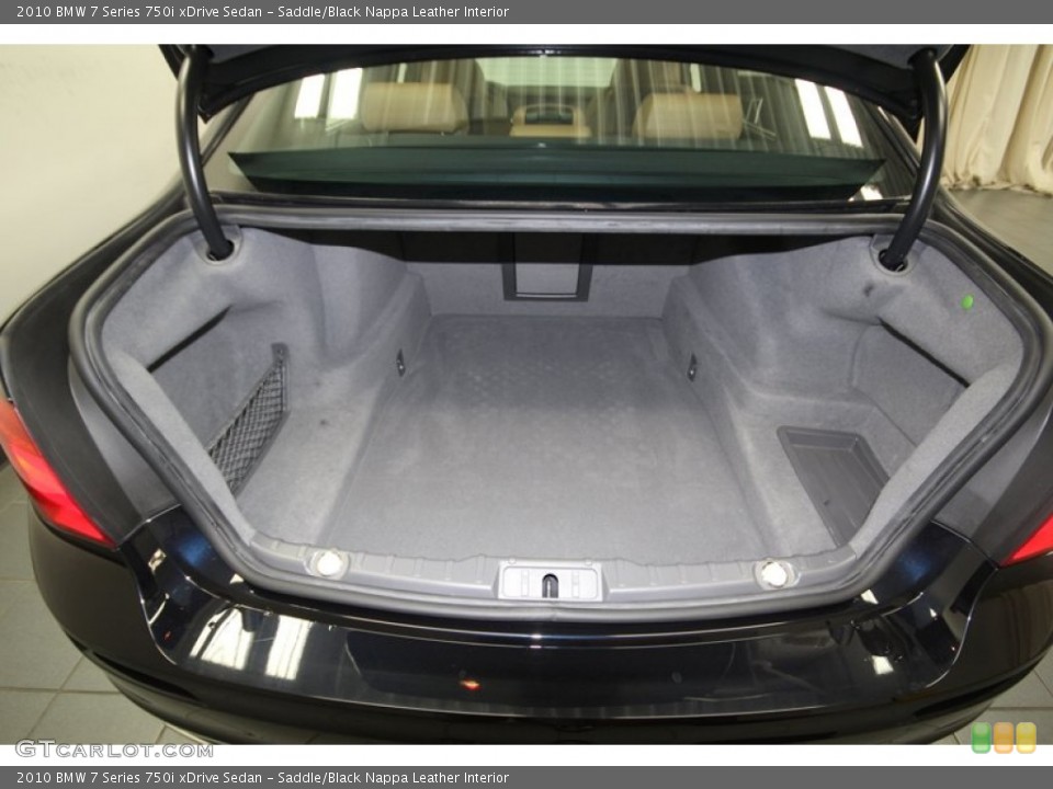 Saddle/Black Nappa Leather Interior Trunk for the 2010 BMW 7 Series 750i xDrive Sedan #76925477