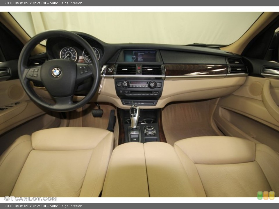 Sand Beige Interior Dashboard for the 2010 BMW X5 xDrive30i #76925633