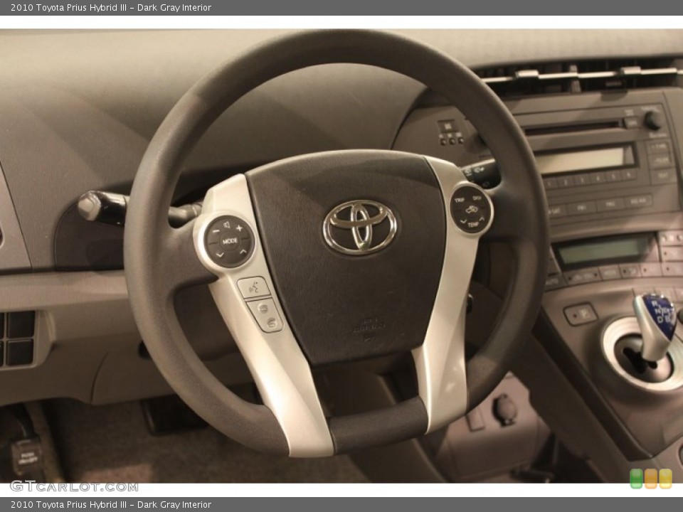Dark Gray Interior Steering Wheel for the 2010 Toyota Prius Hybrid III #76926324