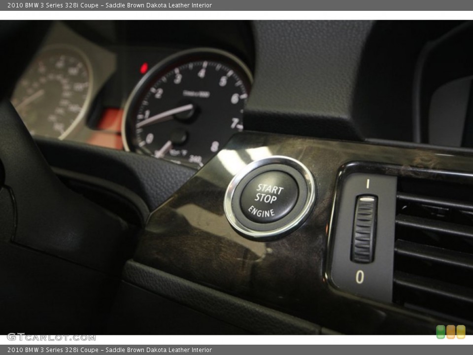 Saddle Brown Dakota Leather Interior Controls for the 2010 BMW 3 Series 328i Coupe #76926915