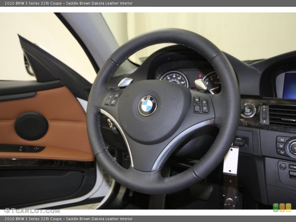 Saddle Brown Dakota Leather Interior Steering Wheel for the 2010 BMW 3 Series 328i Coupe #76926933