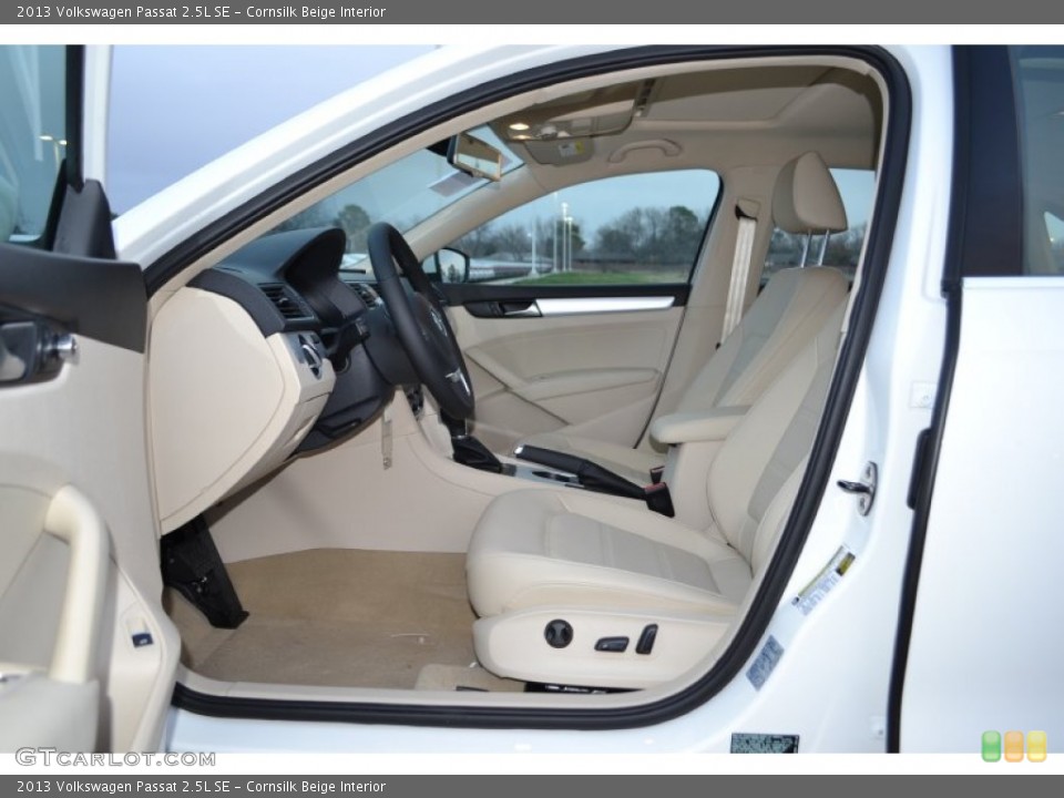 Cornsilk Beige Interior Front Seat for the 2013 Volkswagen Passat 2.5L SE #76928073