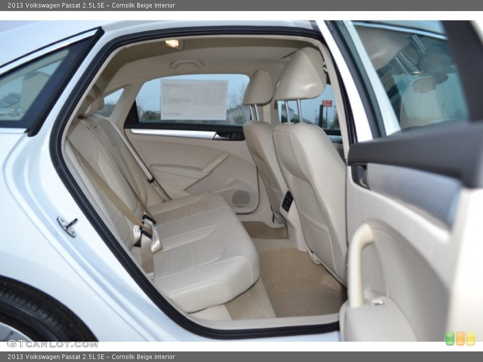 Cornsilk Beige Interior Rear Seat for the 2013 Volkswagen Passat 2.5L SE #76928076