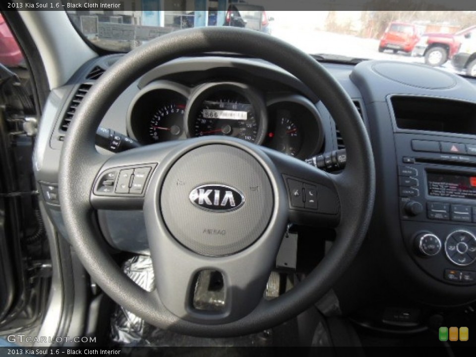 Black Cloth Interior Steering Wheel for the 2013 Kia Soul 1.6 #76932467