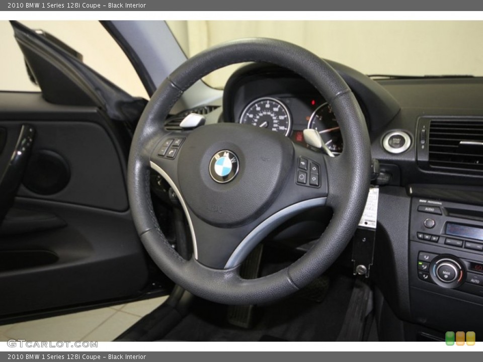 Black Interior Steering Wheel for the 2010 BMW 1 Series 128i Coupe #76934275