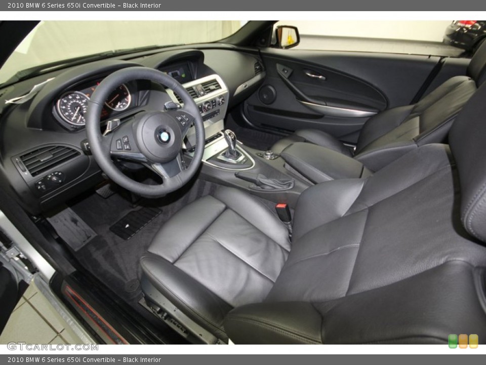 Black Interior Prime Interior for the 2010 BMW 6 Series 650i Convertible #76935013