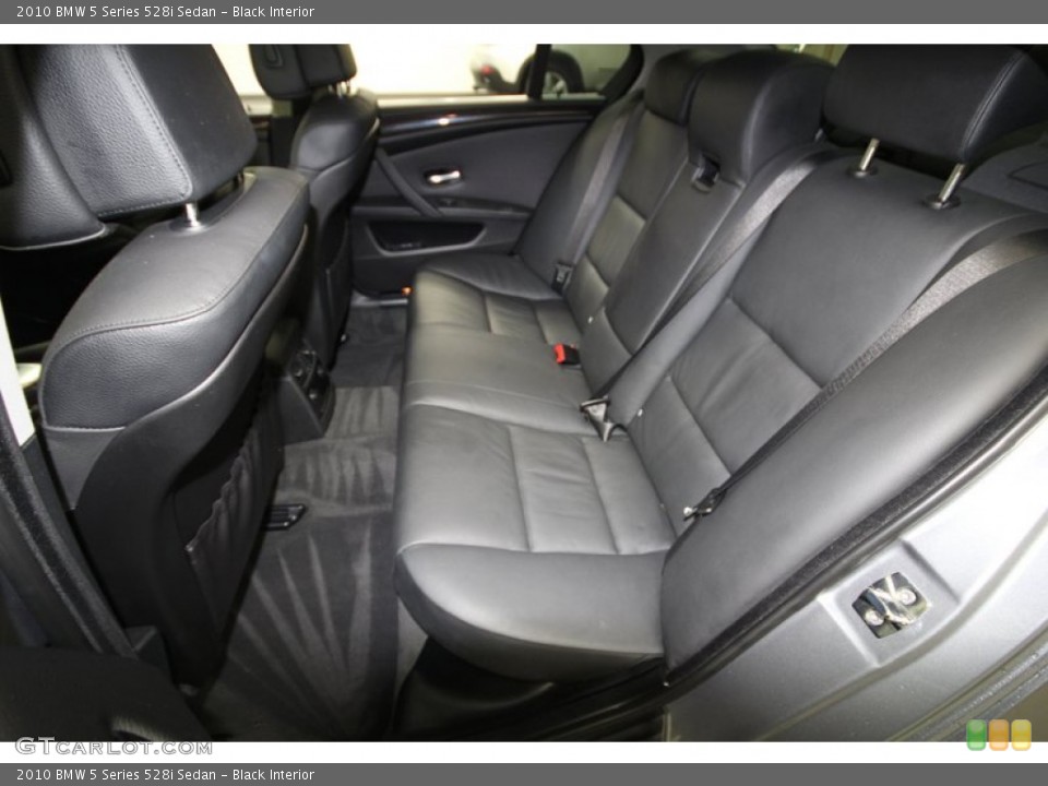 Black Interior Rear Seat for the 2010 BMW 5 Series 528i Sedan #76936105