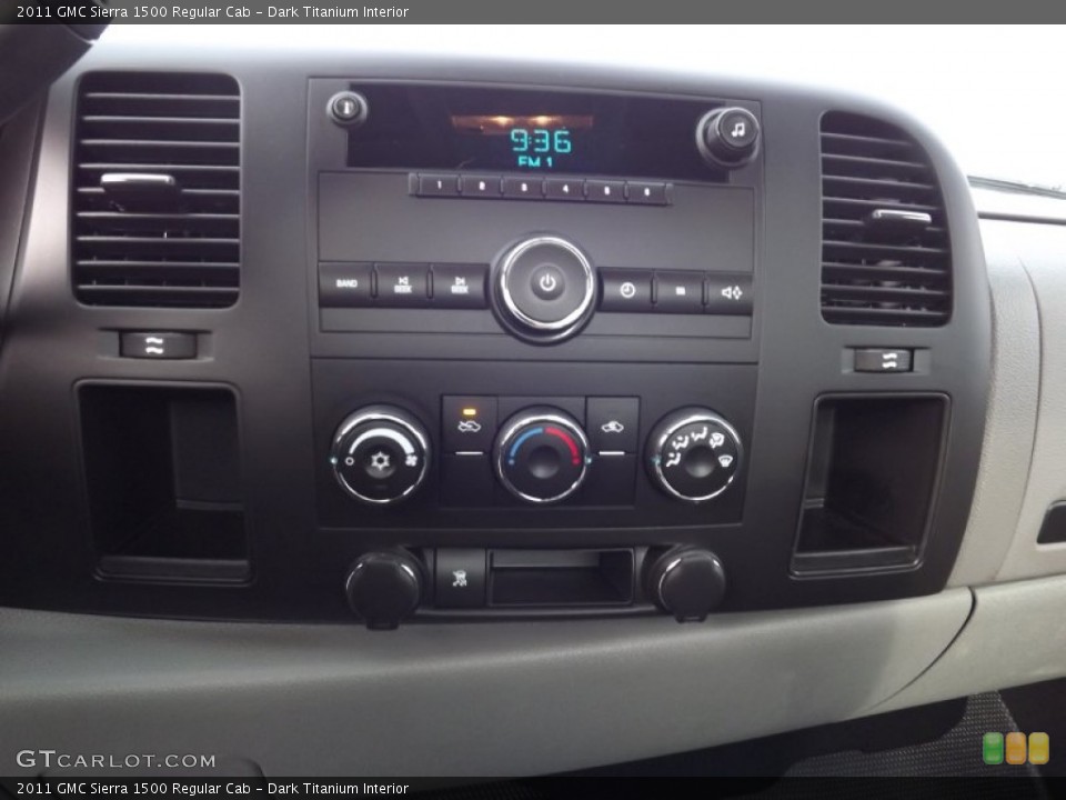 Dark Titanium Interior Controls for the 2011 GMC Sierra 1500 Regular Cab #76937308