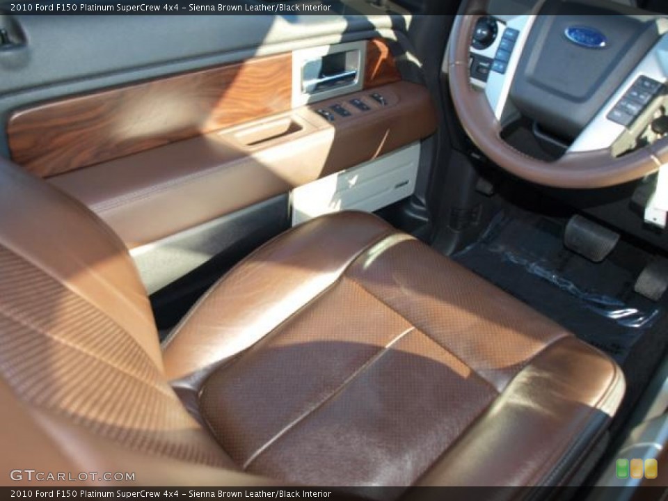 Sienna Brown Leather/Black Interior Front Seat for the 2010 Ford F150 Platinum SuperCrew 4x4 #76937989