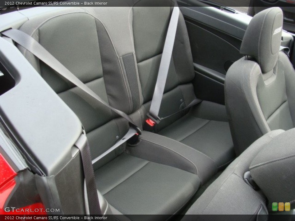 Black Interior Rear Seat for the 2012 Chevrolet Camaro SS/RS Convertible #76938436