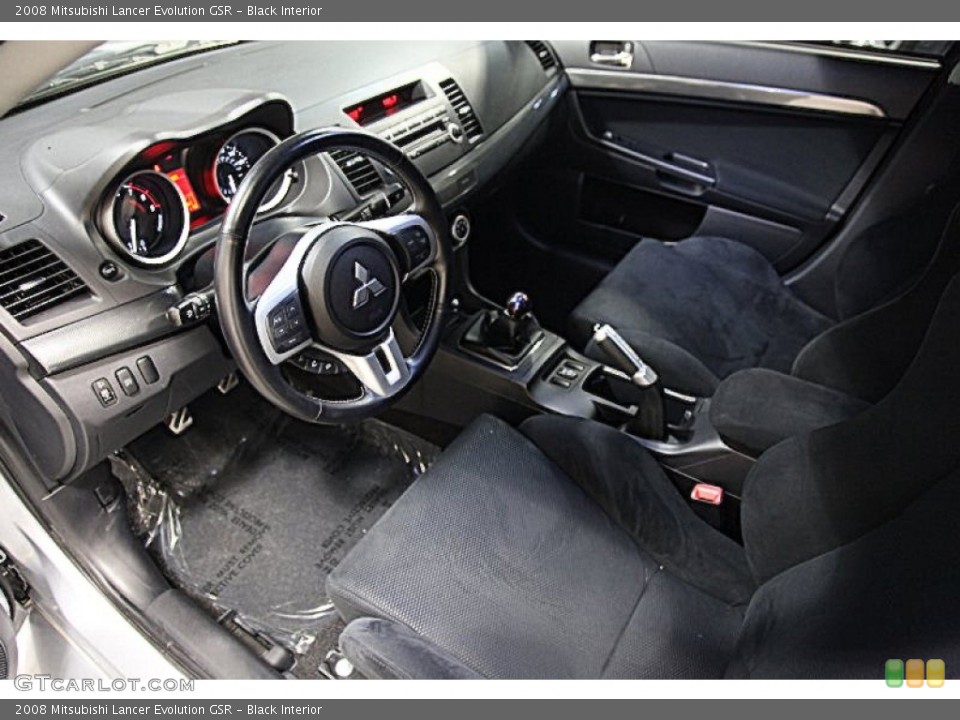 Black 2008 Mitsubishi Lancer Evolution Interiors