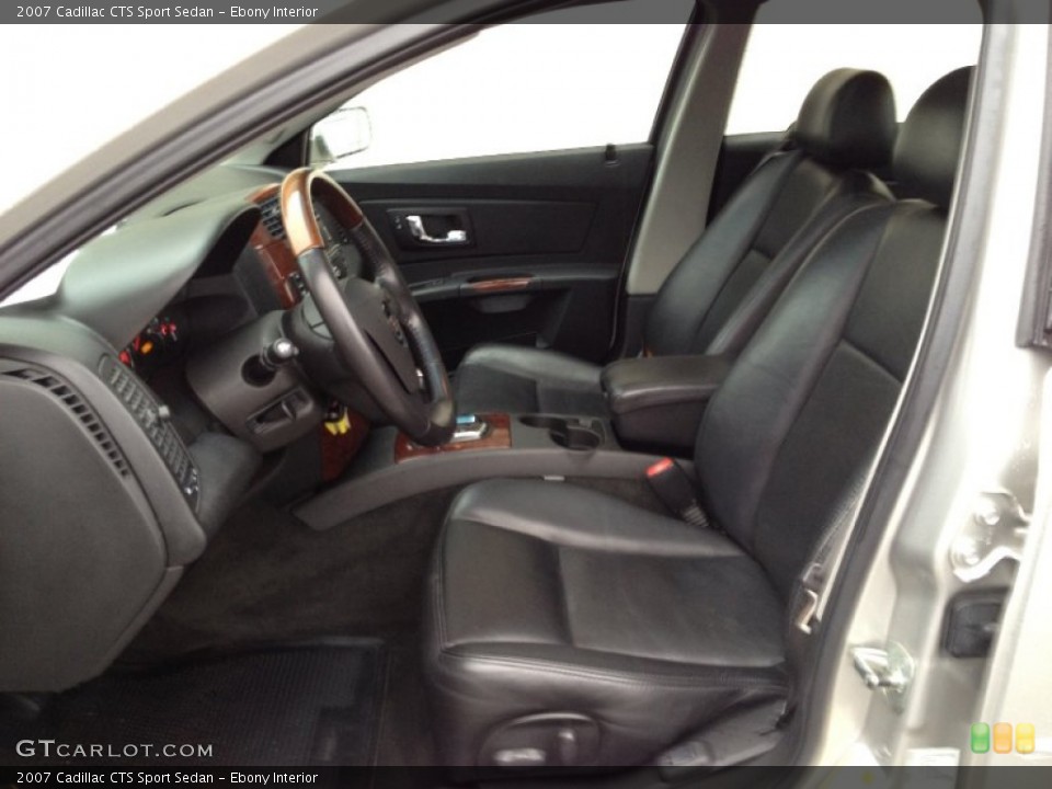 Ebony Interior Front Seat for the 2007 Cadillac CTS Sport Sedan #76941073