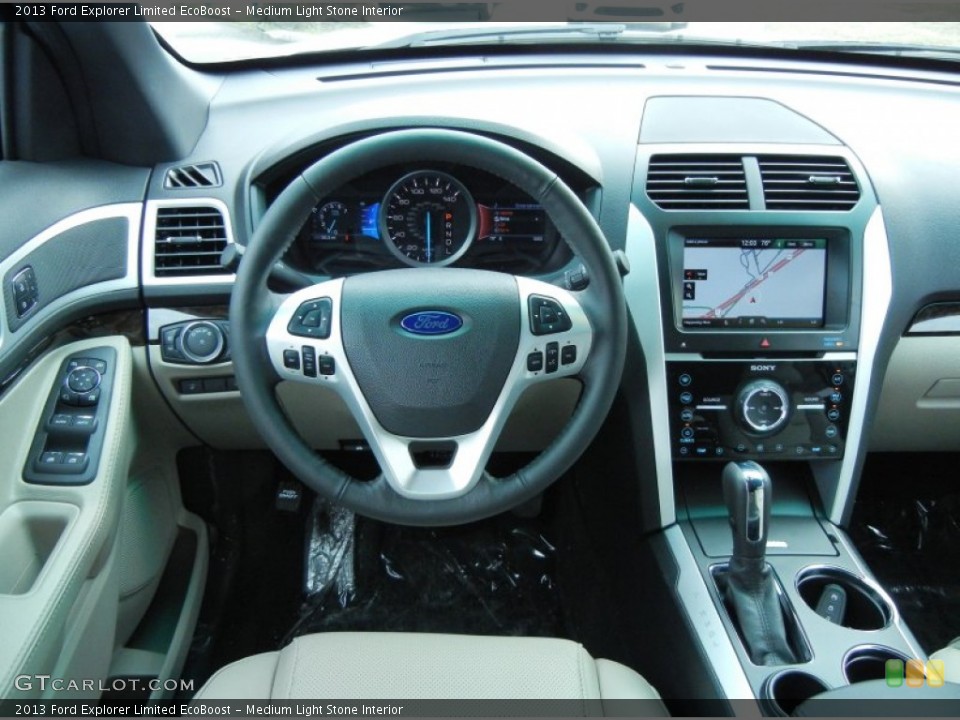 Medium Light Stone Interior Dashboard for the 2013 Ford Explorer Limited EcoBoost #76943305