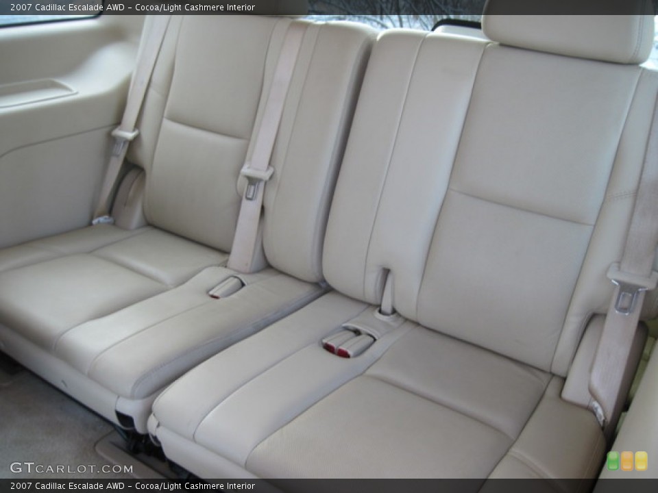 Cocoa/Light Cashmere Interior Rear Seat for the 2007 Cadillac Escalade AWD #76944262