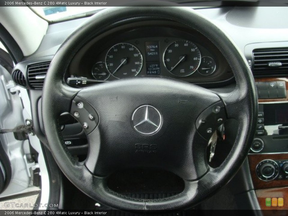Black Interior Steering Wheel for the 2006 Mercedes-Benz C 280 4Matic Luxury #76944291
