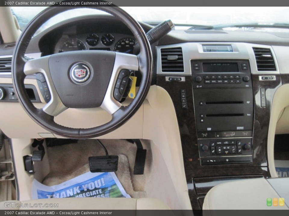 Cocoa/Light Cashmere Interior Dashboard for the 2007 Cadillac Escalade AWD #76944316