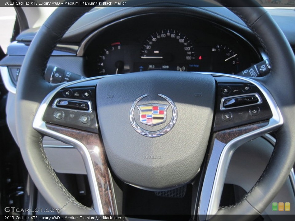 Medium Titanium/Jet Black Interior Steering Wheel for the 2013 Cadillac XTS Luxury AWD #76944801