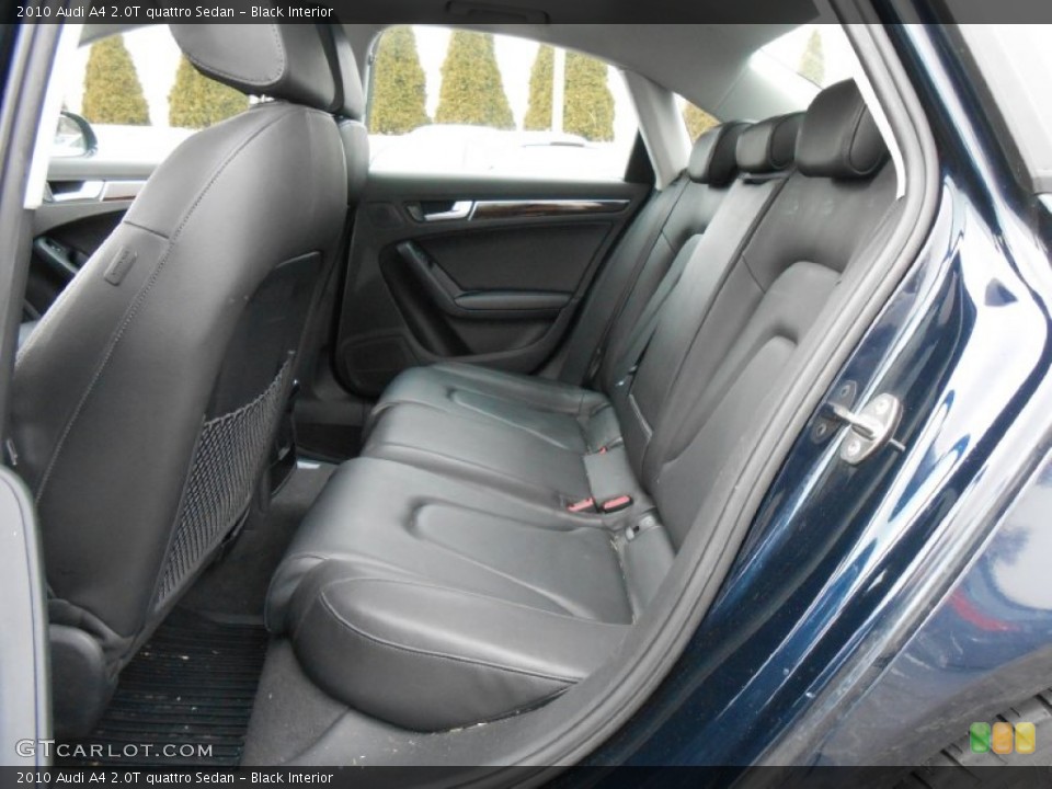 Black Interior Rear Seat for the 2010 Audi A4 2.0T quattro Sedan #76945182