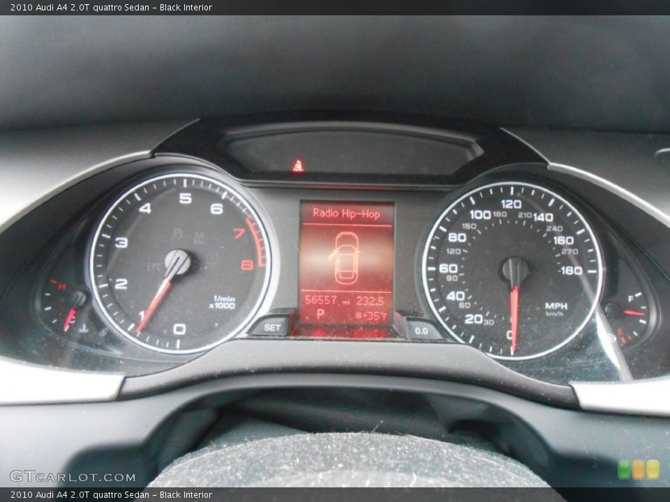 Black Interior Gauges for the 2010 Audi A4 2.0T quattro Sedan #76945417