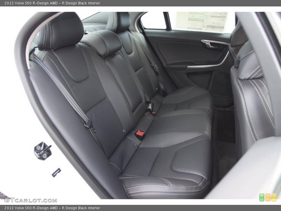 R Design Black Interior Rear Seat for the 2013 Volvo S60 R-Design AWD #76948060