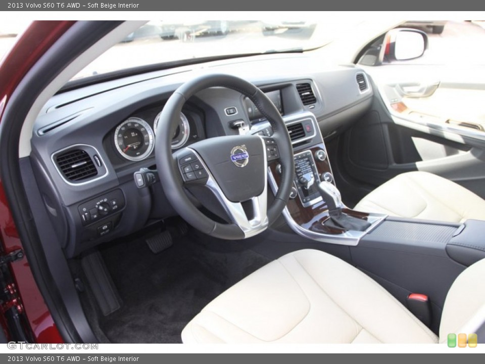 Soft Beige Interior Photo for the 2013 Volvo S60 T6 AWD #76948429