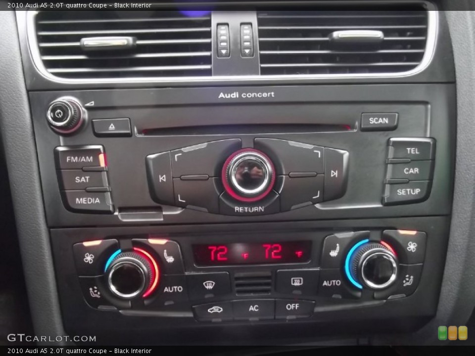 Black Interior Controls for the 2010 Audi A5 2.0T quattro Coupe #76949026