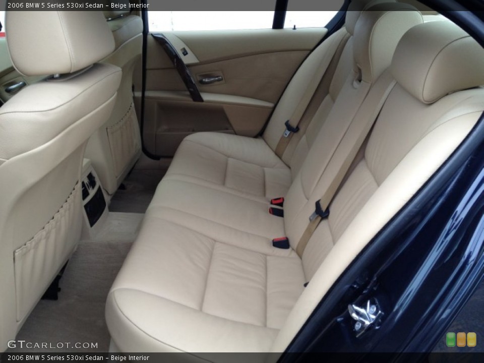 Beige Interior Rear Seat for the 2006 BMW 5 Series 530xi Sedan #76949268