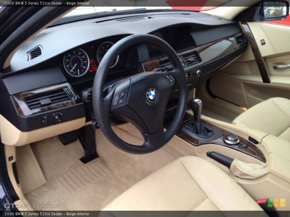 Beige Interior Prime Interior for the 2006 BMW 5 Series 530xi Sedan #76949392
