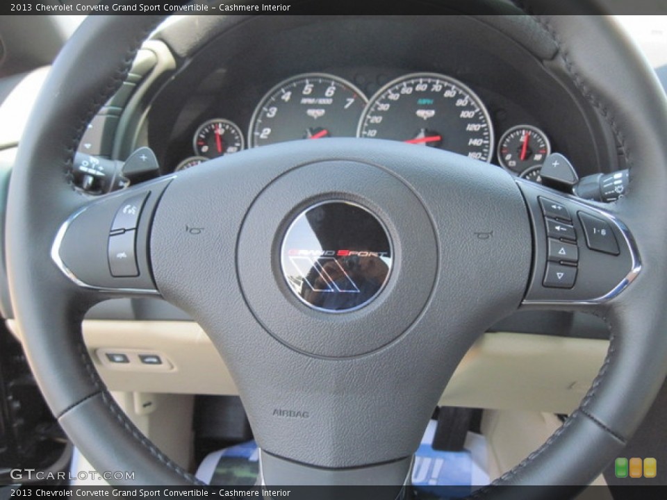 Cashmere Interior Steering Wheel for the 2013 Chevrolet Corvette Grand Sport Convertible #76949626