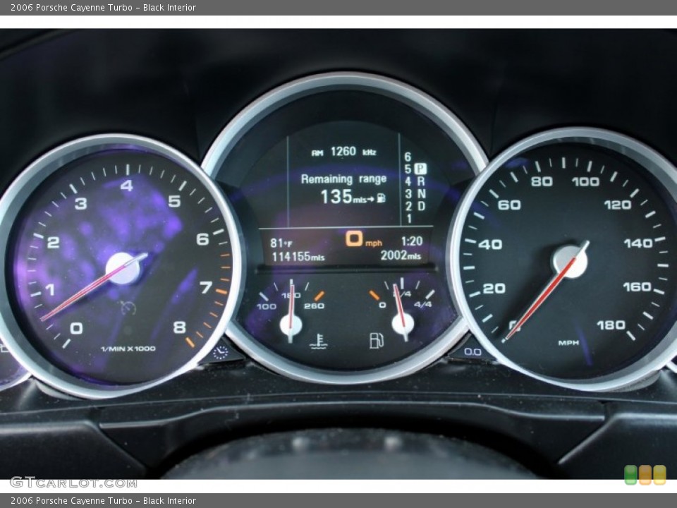 Black Interior Gauges for the 2006 Porsche Cayenne Turbo #76950871