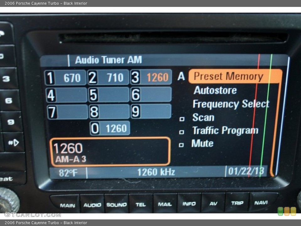 Black Interior Audio System for the 2006 Porsche Cayenne Turbo #76950979
