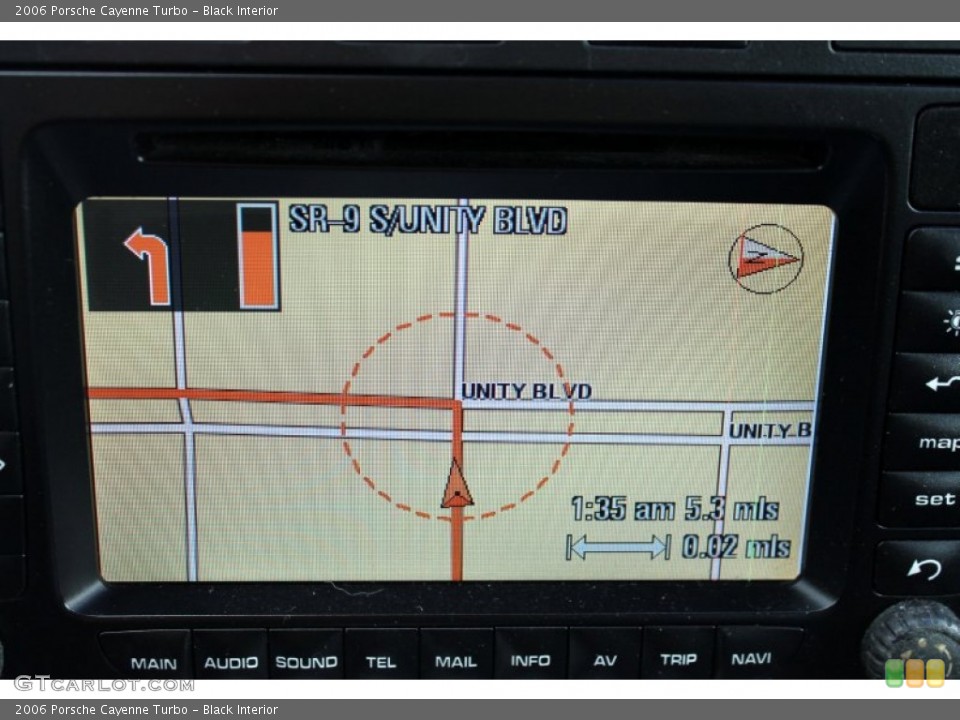 Black Interior Navigation for the 2006 Porsche Cayenne Turbo #76951090