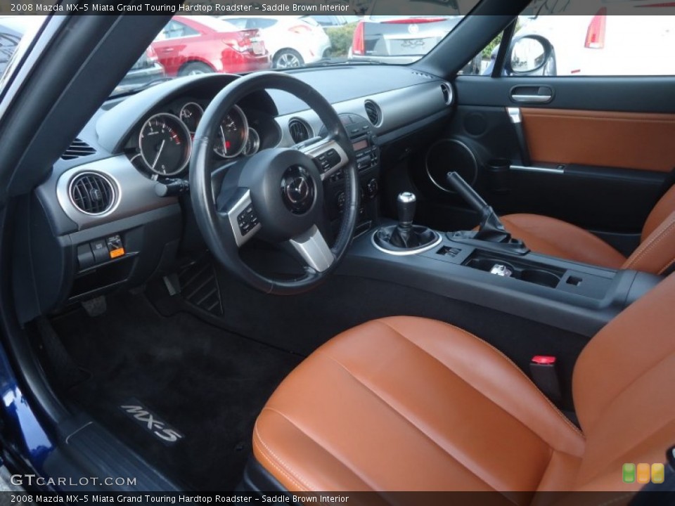 Saddle Brown Interior Prime Interior for the 2008 Mazda MX-5 Miata Grand Touring Hardtop Roadster #76951663