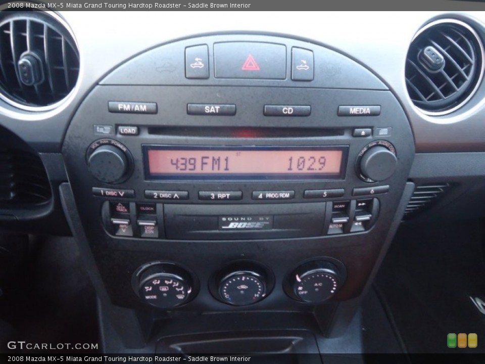 Saddle Brown Interior Controls for the 2008 Mazda MX-5 Miata Grand Touring Hardtop Roadster #76951810