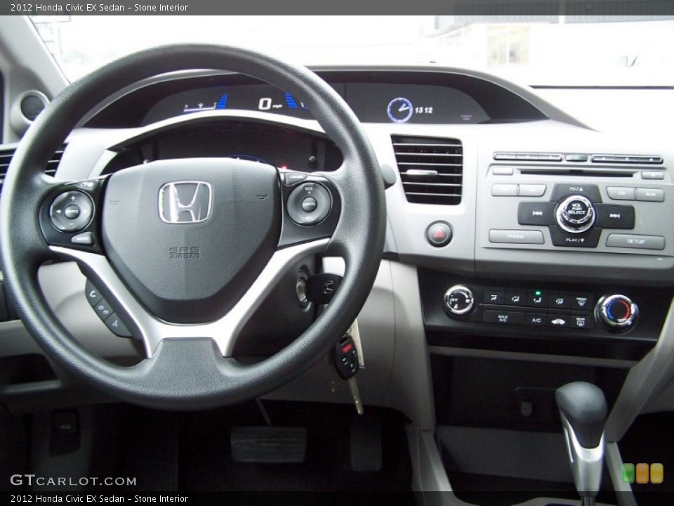 Stone Interior Dashboard for the 2012 Honda Civic EX Sedan #76952437