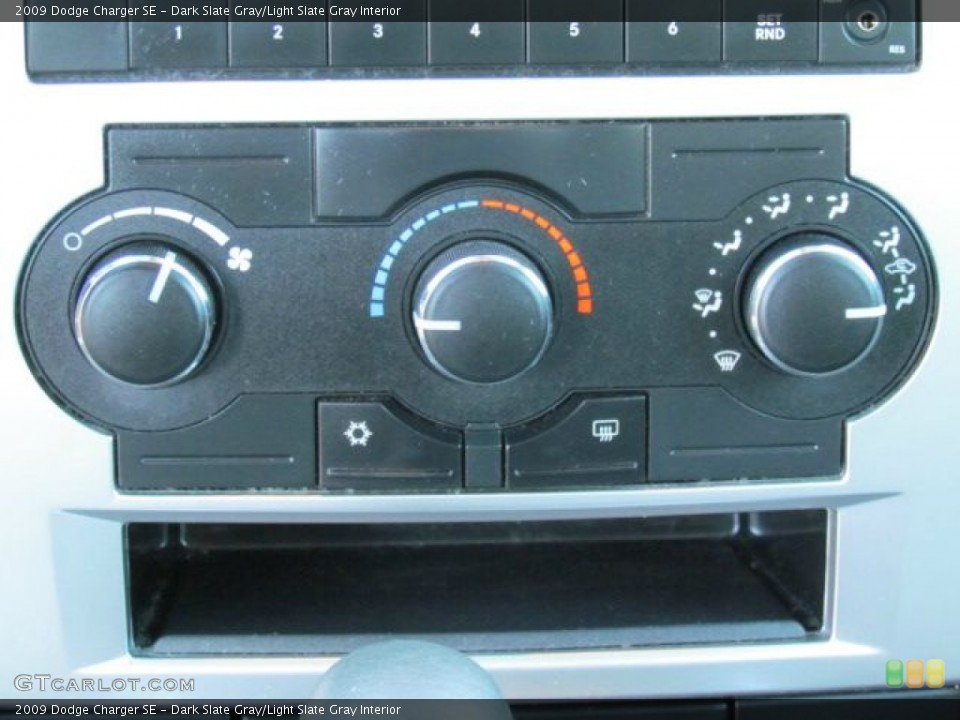 Dark Slate Gray/Light Slate Gray Interior Controls for the 2009 Dodge Charger SE #76952672