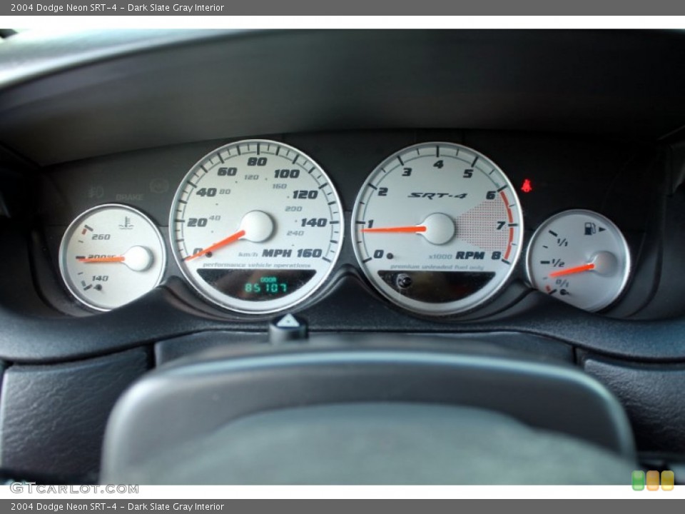 Dark Slate Gray Interior Gauges for the 2004 Dodge Neon SRT-4 #76953214