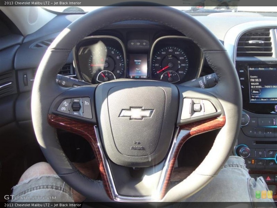 Jet Black Interior Steering Wheel for the 2013 Chevrolet Malibu LTZ #76957484