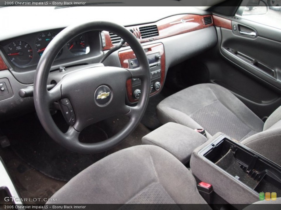 Ebony Black Interior Prime Interior for the 2006 Chevrolet Impala LS #76957798