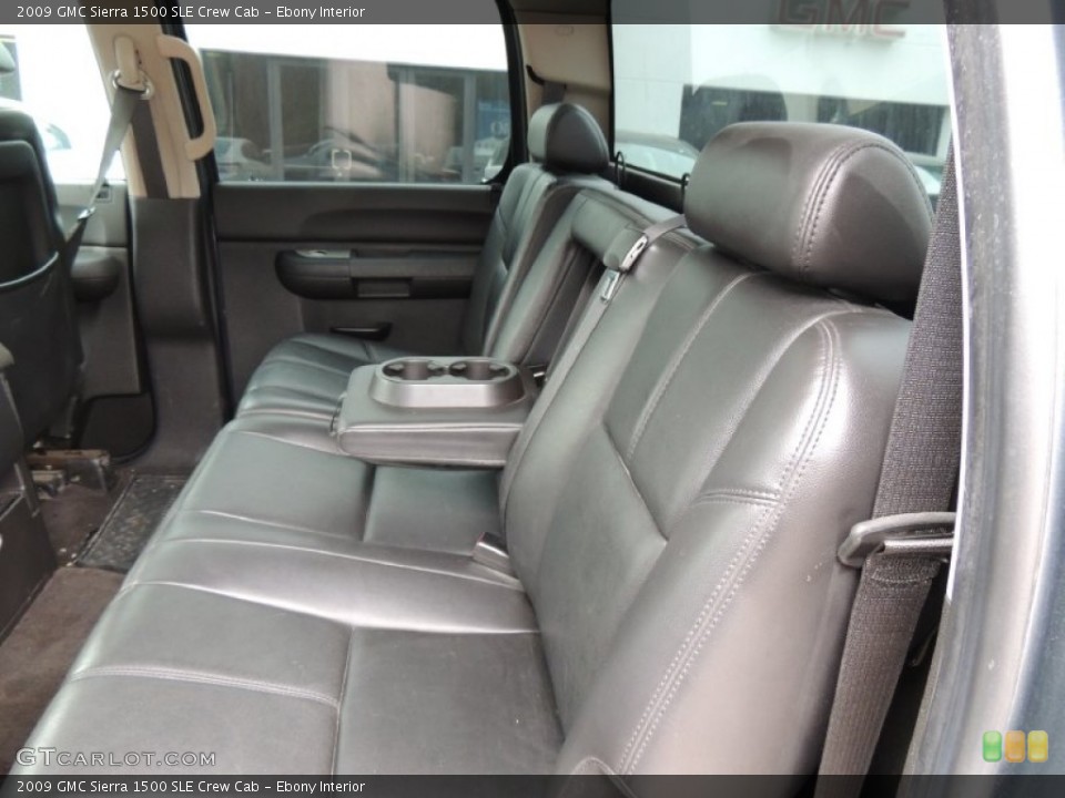 Ebony Interior Rear Seat for the 2009 GMC Sierra 1500 SLE Crew Cab #76964424