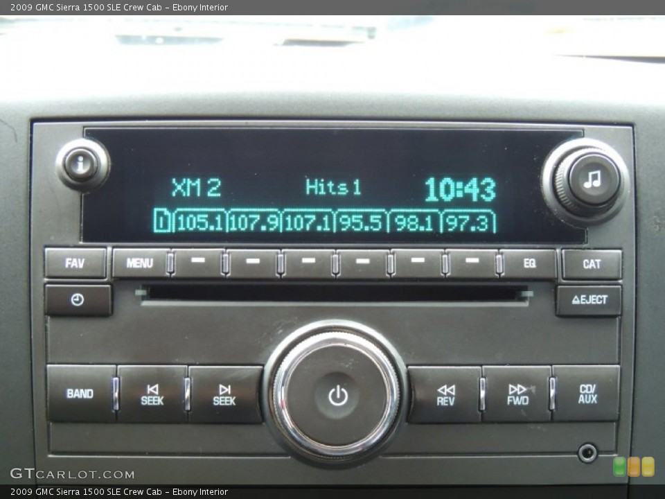 Ebony Interior Audio System for the 2009 GMC Sierra 1500 SLE Crew Cab #76964537