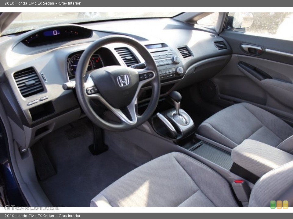 Gray Interior Prime Interior for the 2010 Honda Civic EX Sedan #76965665