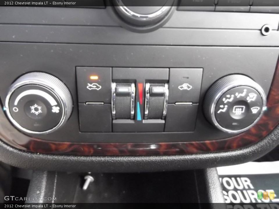 Ebony Interior Controls for the 2012 Chevrolet Impala LT #76967563