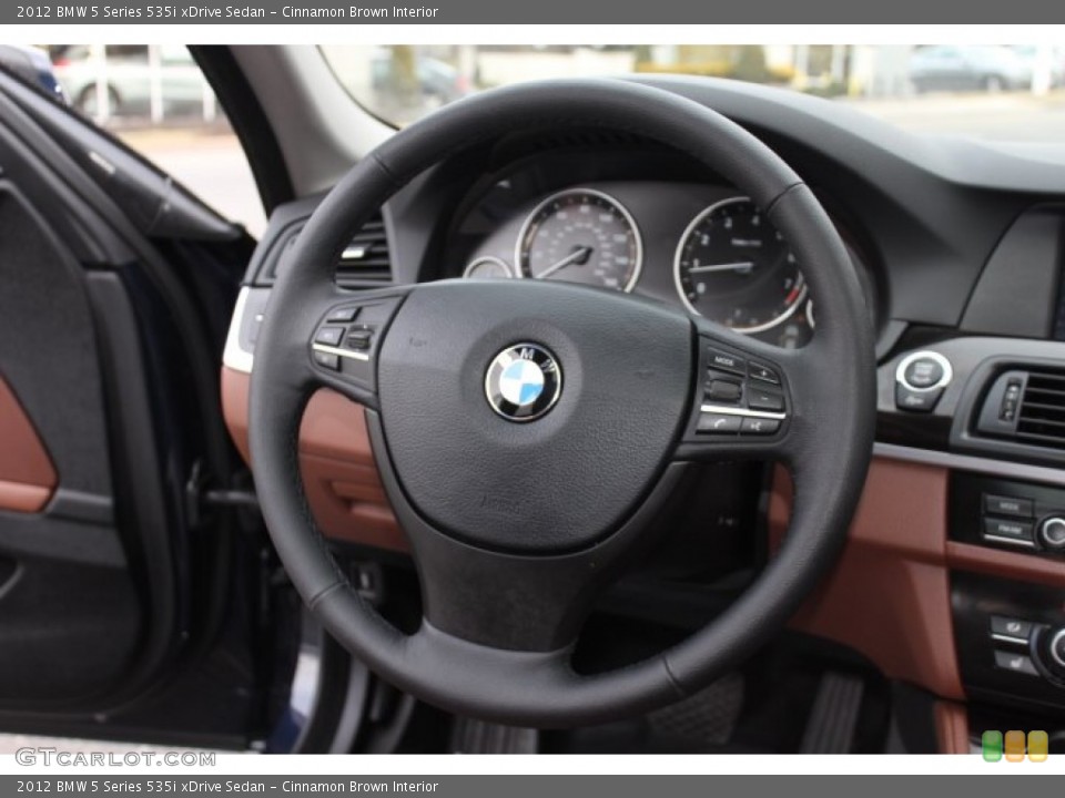 Cinnamon Brown Interior Steering Wheel for the 2012 BMW 5 Series 535i xDrive Sedan #76968465