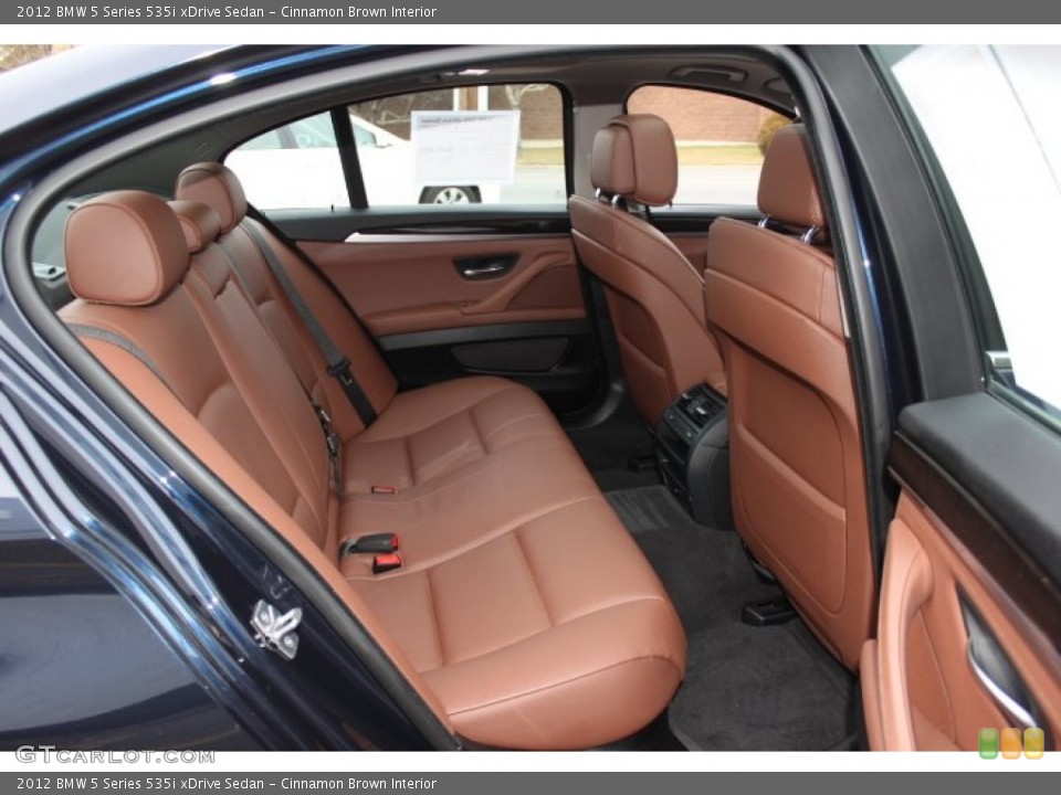 Cinnamon Brown Interior Rear Seat for the 2012 BMW 5 Series 535i xDrive Sedan #76968649