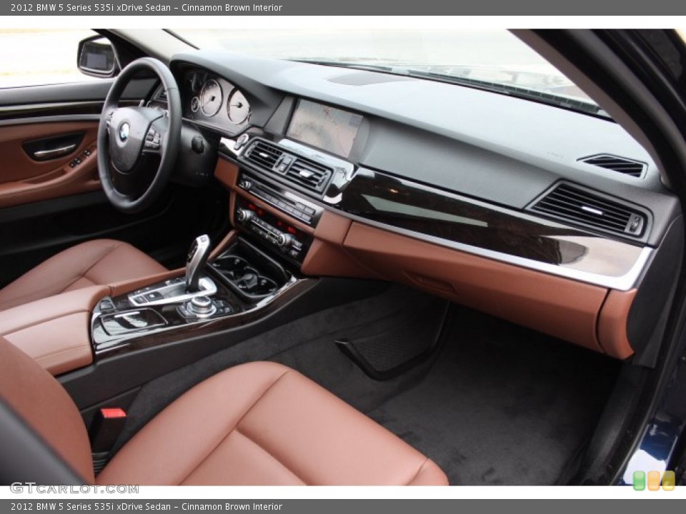 Cinnamon Brown Interior Dashboard for the 2012 BMW 5 Series 535i xDrive Sedan #76968694