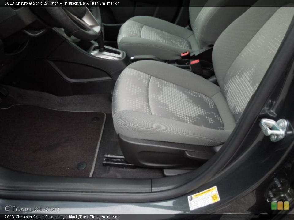 Jet Black/Dark Titanium Interior Front Seat for the 2013 Chevrolet Sonic LS Hatch #76968997