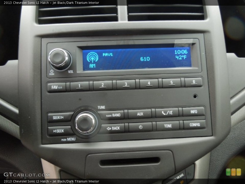 Jet Black/Dark Titanium Interior Controls for the 2013 Chevrolet Sonic LS Hatch #76969048