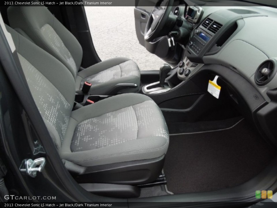 Jet Black/Dark Titanium Interior Front Seat for the 2013 Chevrolet Sonic LS Hatch #76969188