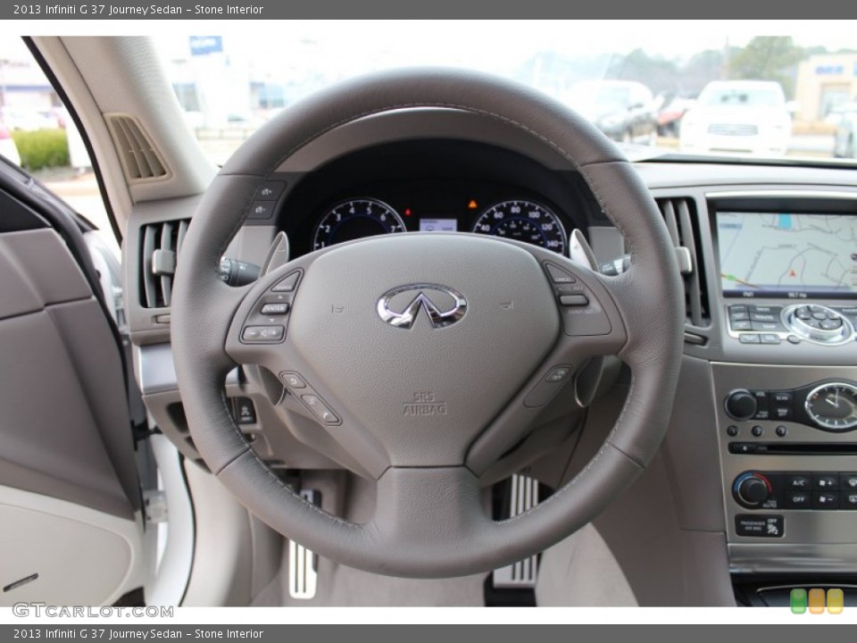 Stone Interior Steering Wheel for the 2013 Infiniti G 37 Journey Sedan #76969249